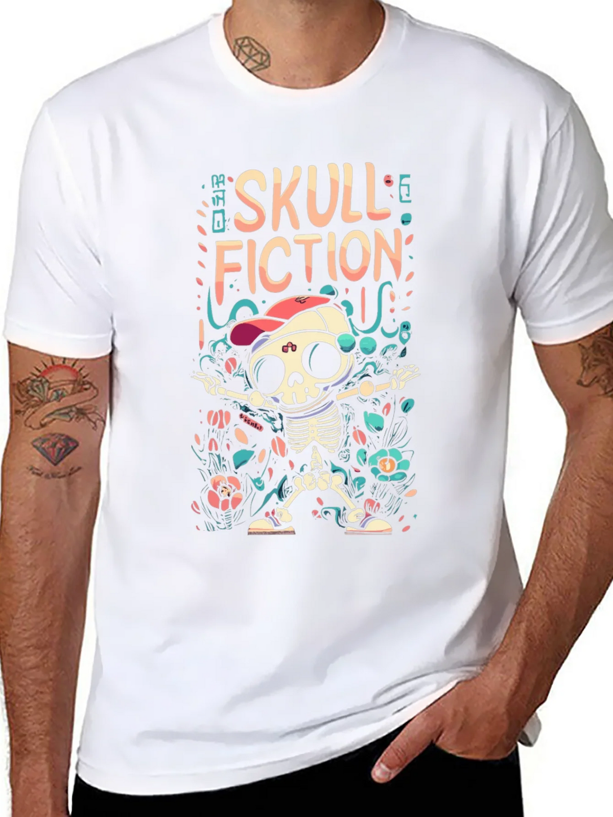 Skull Fiction Graphic T-Shirt product image 7