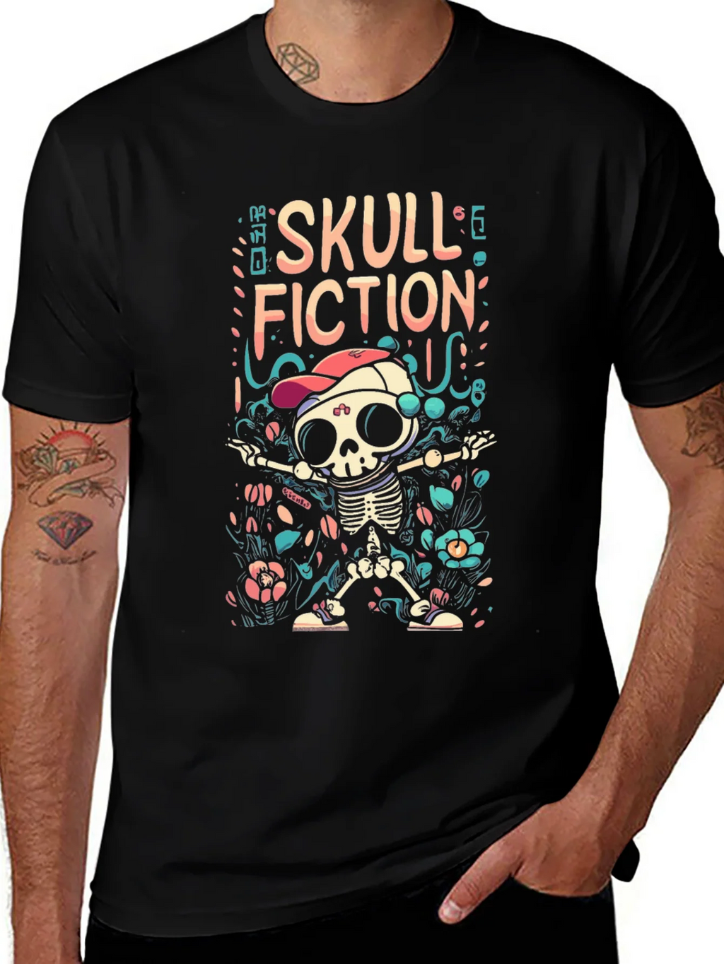Skull Fiction Graphic T-Shirt product image 1