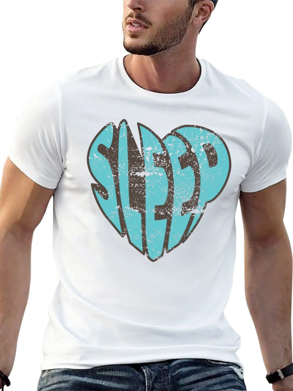 Sleep Heart Graphic T-Shirt - Unisex Black Tee product image 12