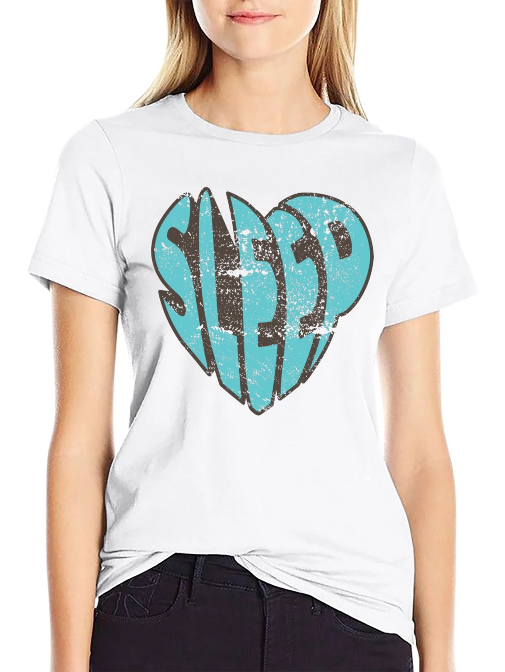 Sleep Heart Graphic T-Shirt - Unisex Black Tee product image 8