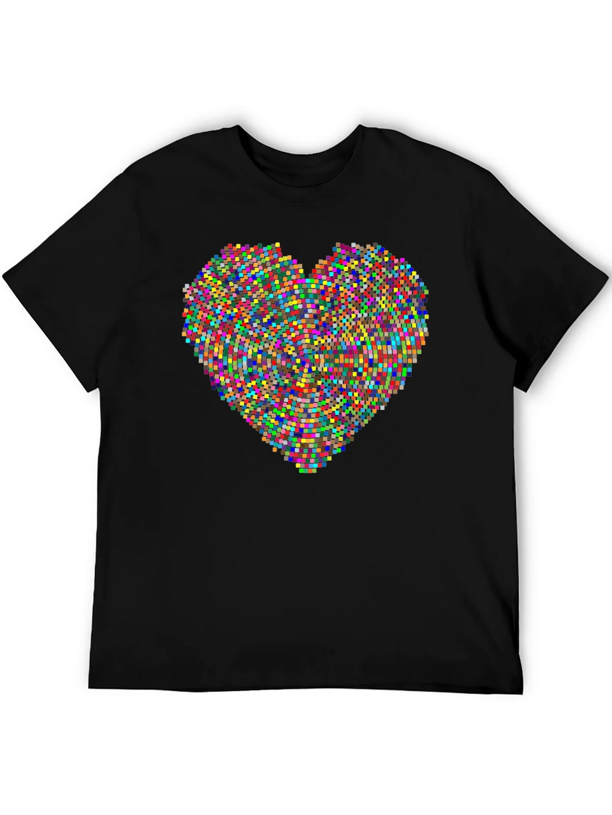 Pixel Heart Graphic Black T-Shirt product image 3