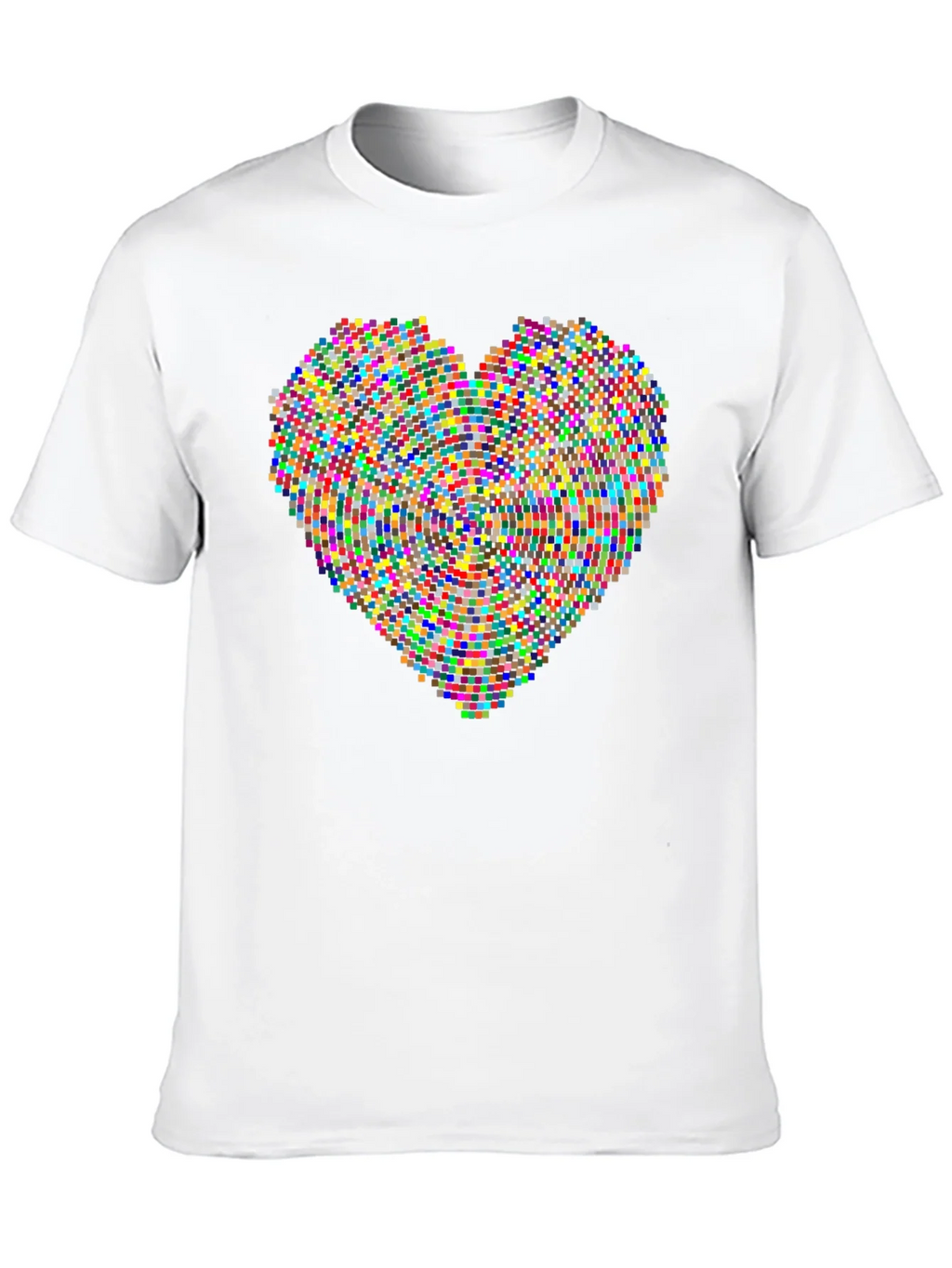 Pixel Heart Graphic Black T-Shirt product image 4
