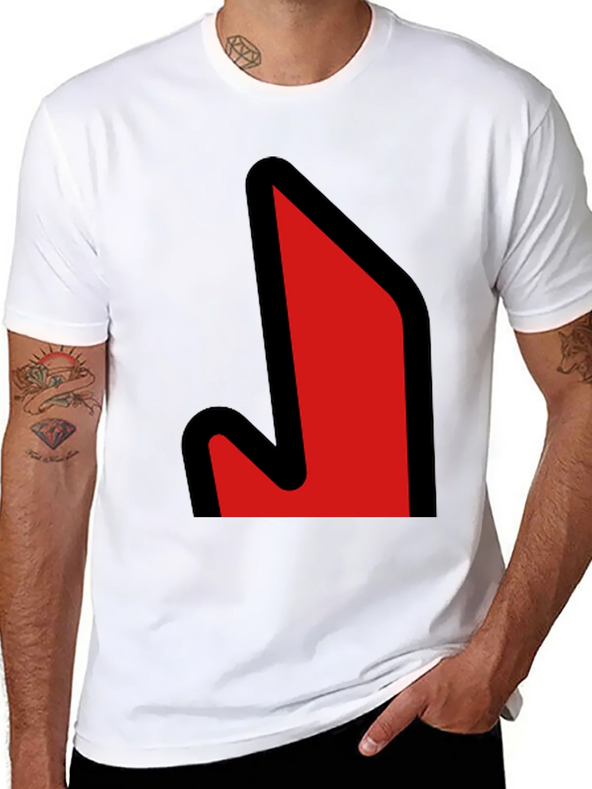 Bold Graphic Tee - Red Arrow Design product image 7