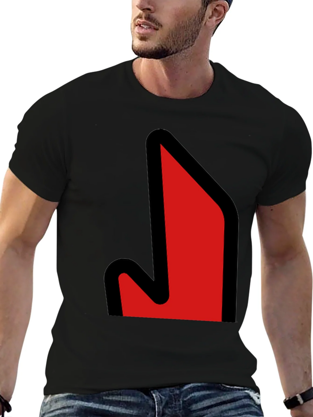 Bold Graphic Tee - Red Arrow Design product image 6