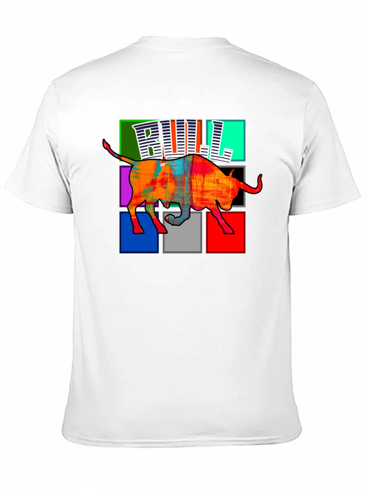 Colorful Bull Graphic Print T-Shirt product image 10