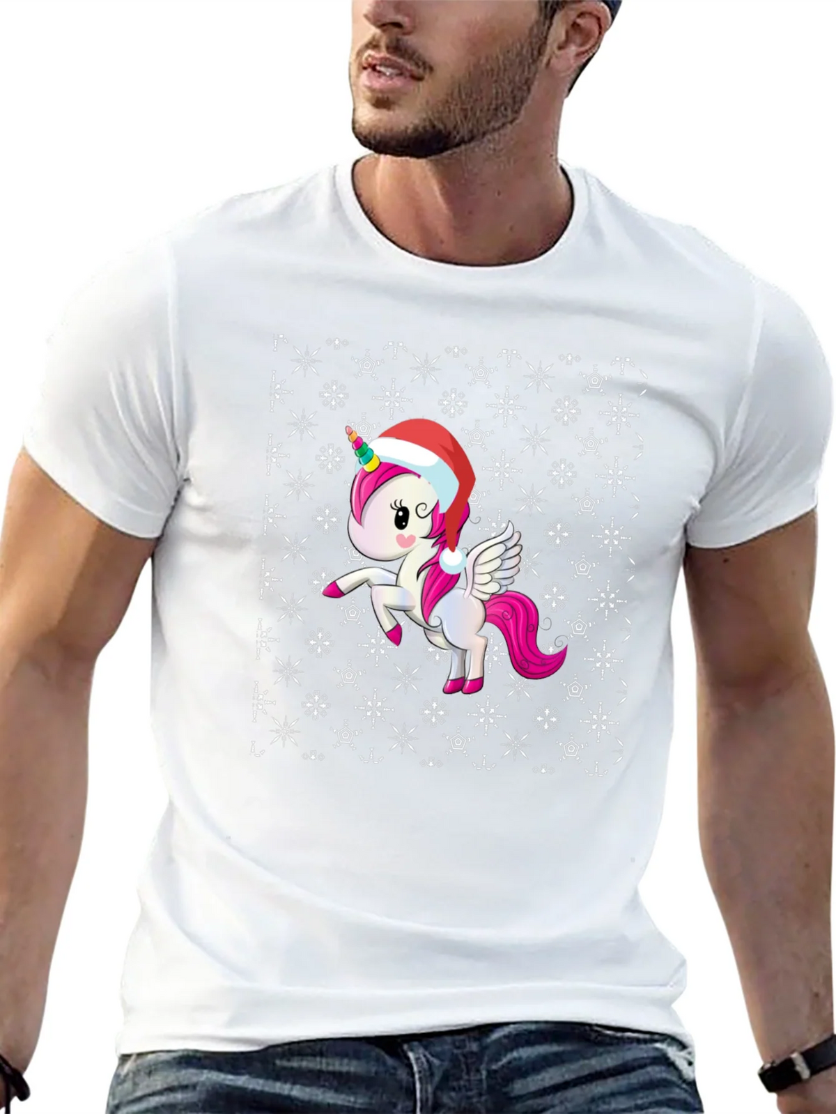 Festive Unicorn Christmas T-Shirt product image 11