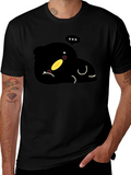 Cute Cartoon Character Black T-Shirt product image 1