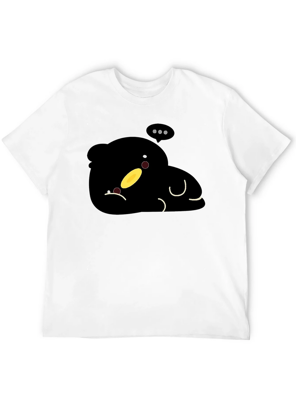 Cute Cartoon Character Black T-Shirt product image 11