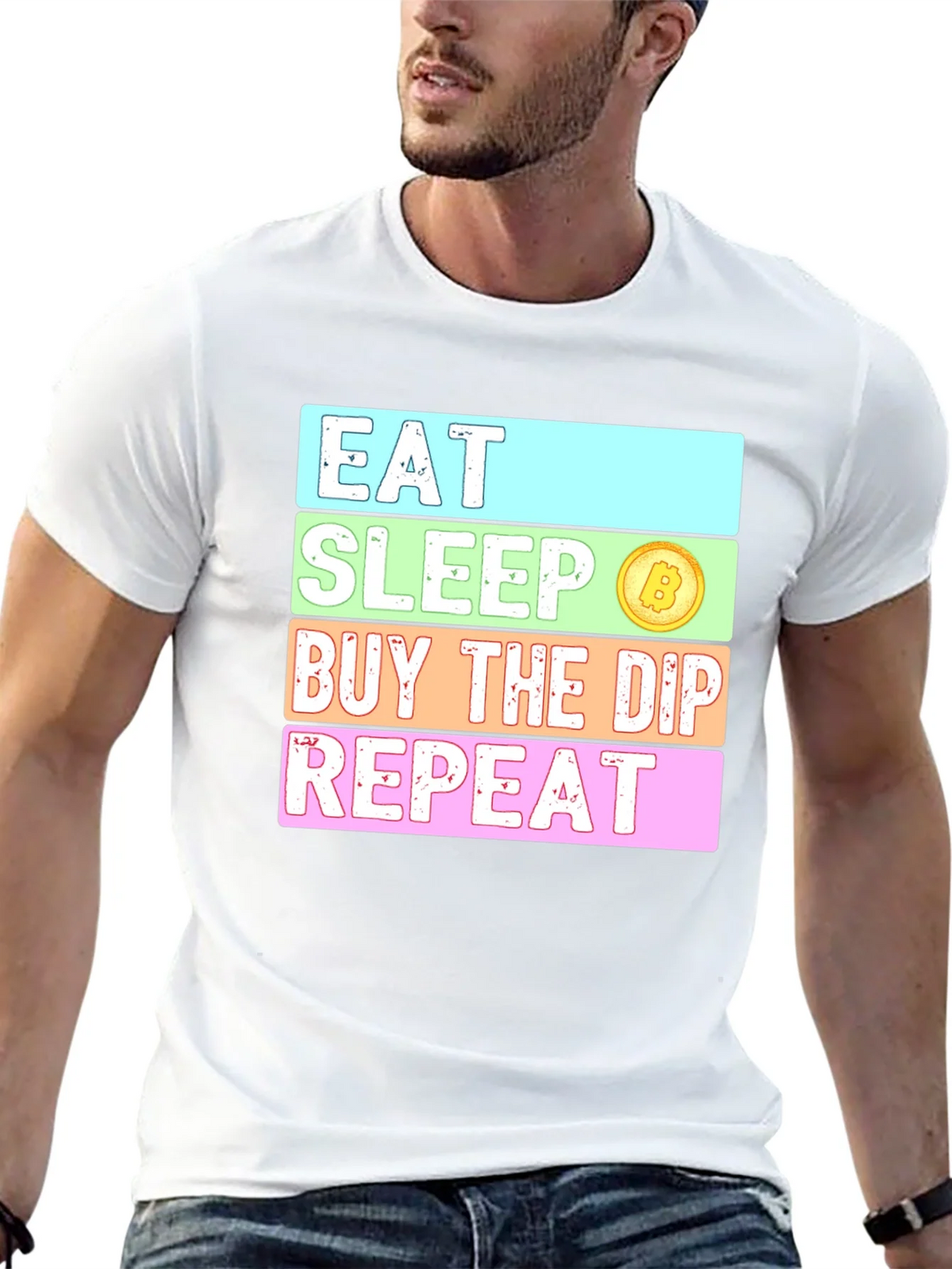 Eat Sleep Buy The Dip Repeat Crypto T-Shirt product image 12