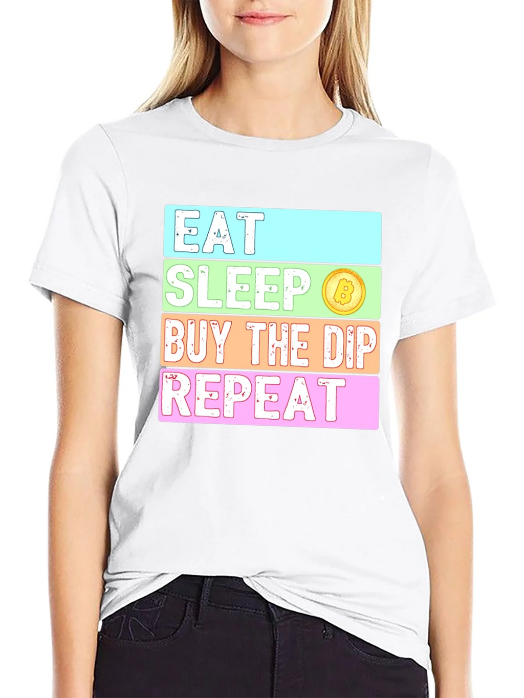Eat Sleep Buy The Dip Repeat Crypto T-Shirt product image 8