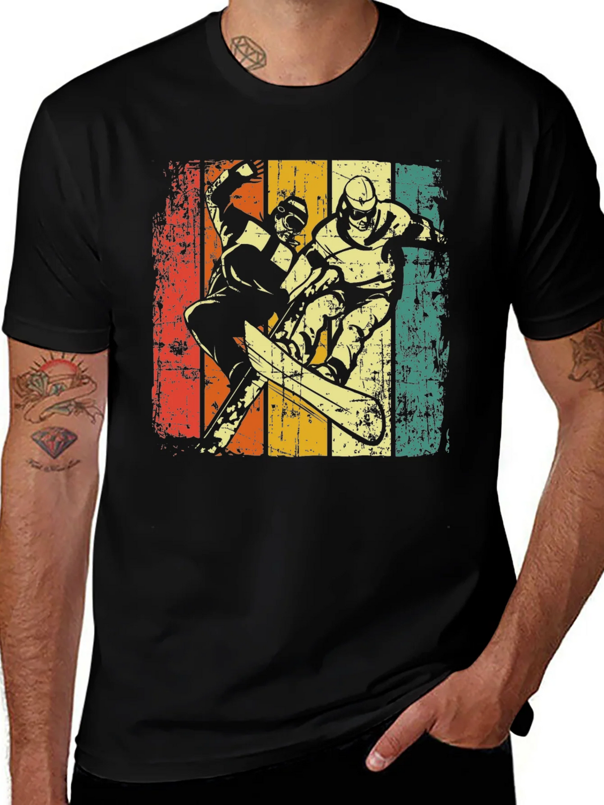 Retro Snowboarder Graphic Tee product image 1