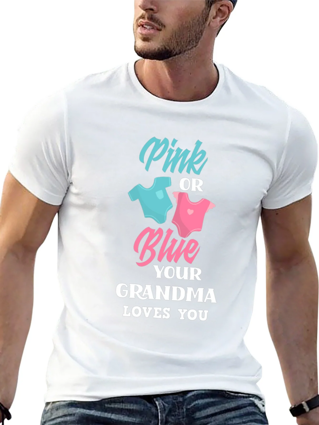 Pink or Blue Grandma Loves You T-Shirt product image 10