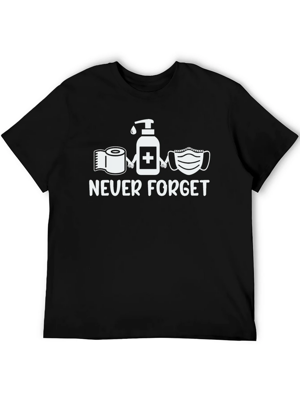 Never Forget Funny T-Shirt Pandemic Toilet Paper Mask Hand product image 5