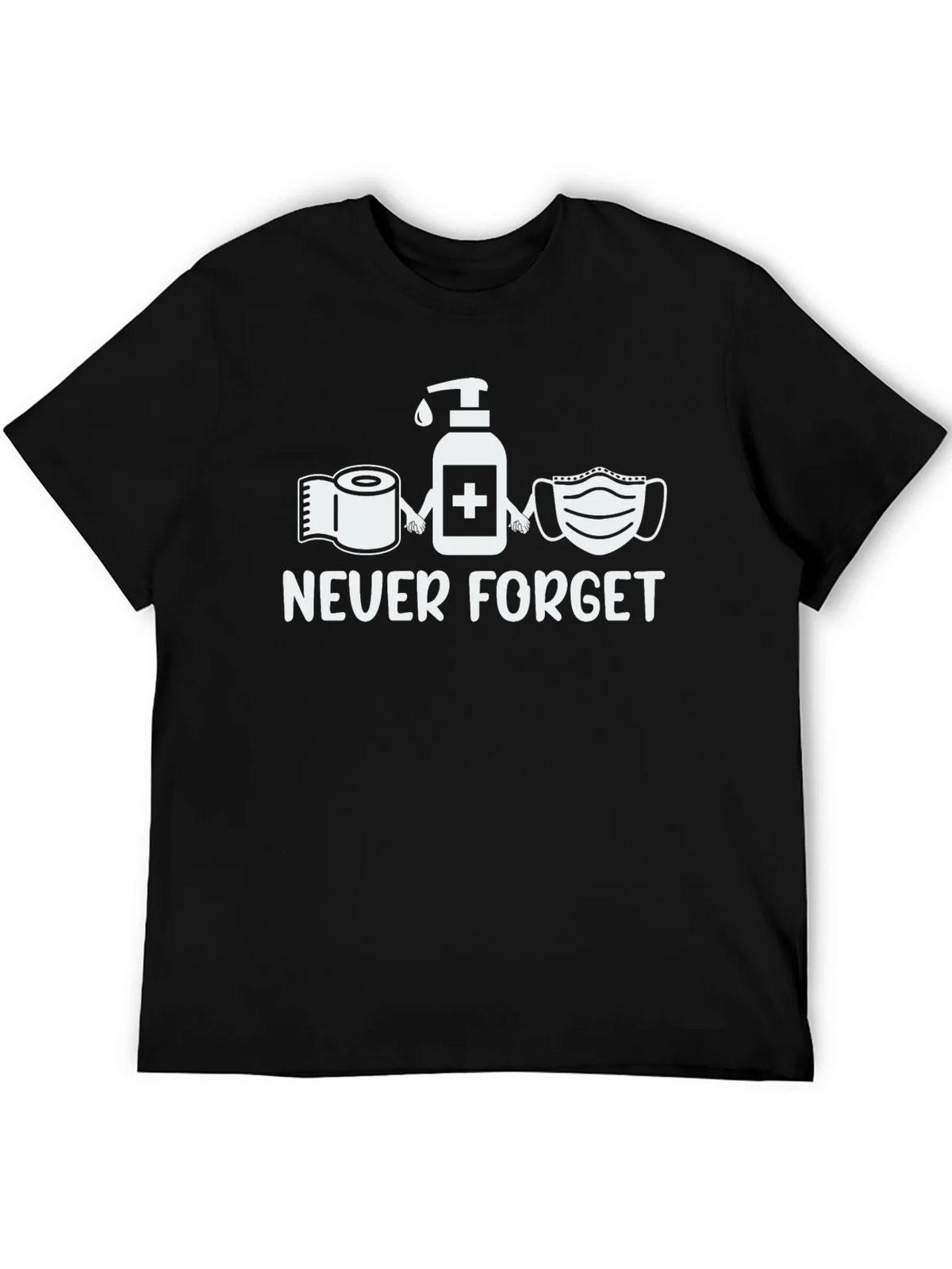 Never Forget Funny T-Shirt Pandemic Toilet Paper Mask Hand product image 5
