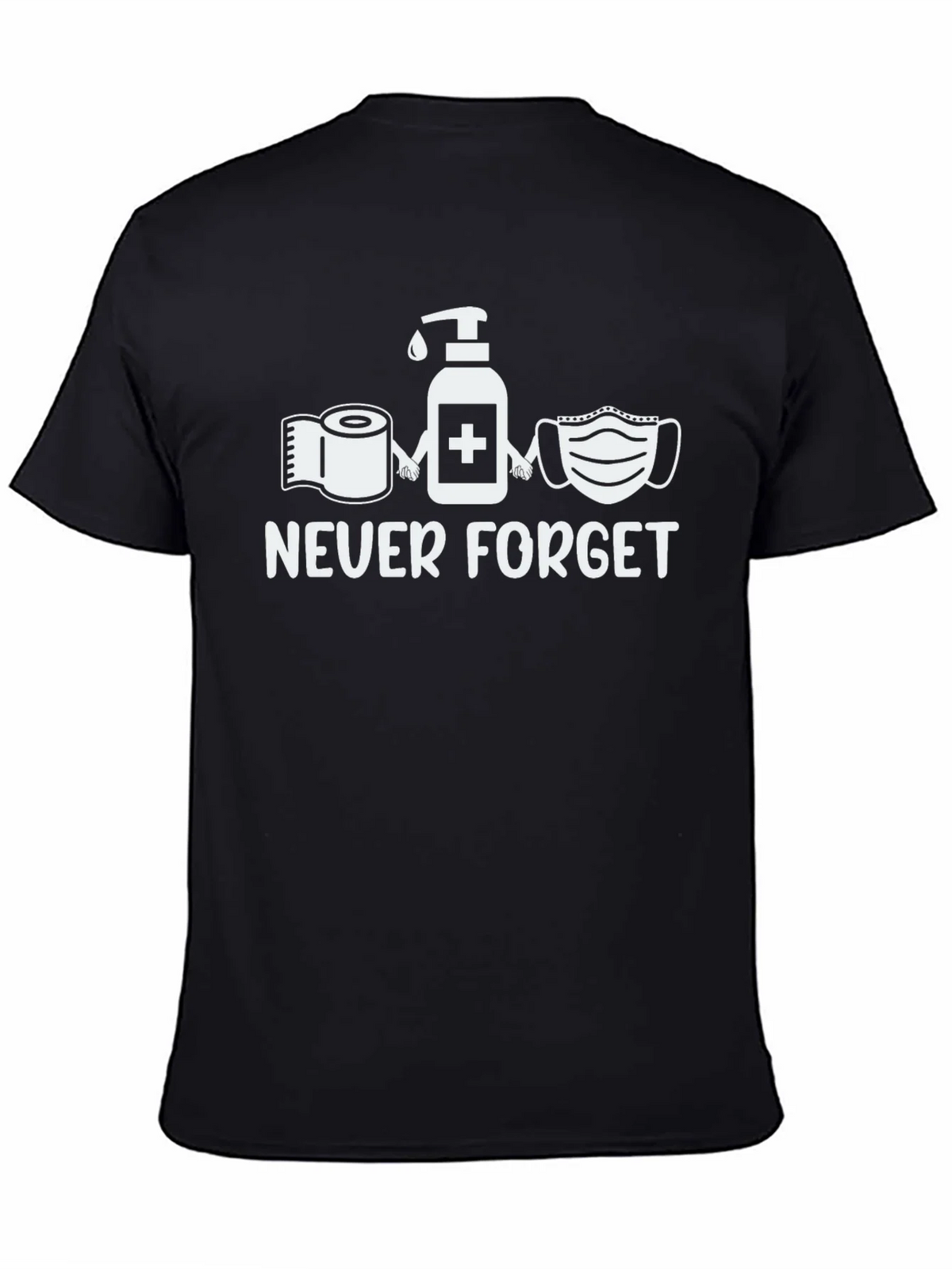 Never Forget Funny T-Shirt Pandemic Toilet Paper Mask Hand product image 4