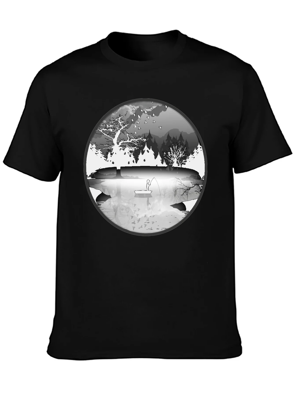 Nature Fisherman Graphic Tee - Classic Black product image 3