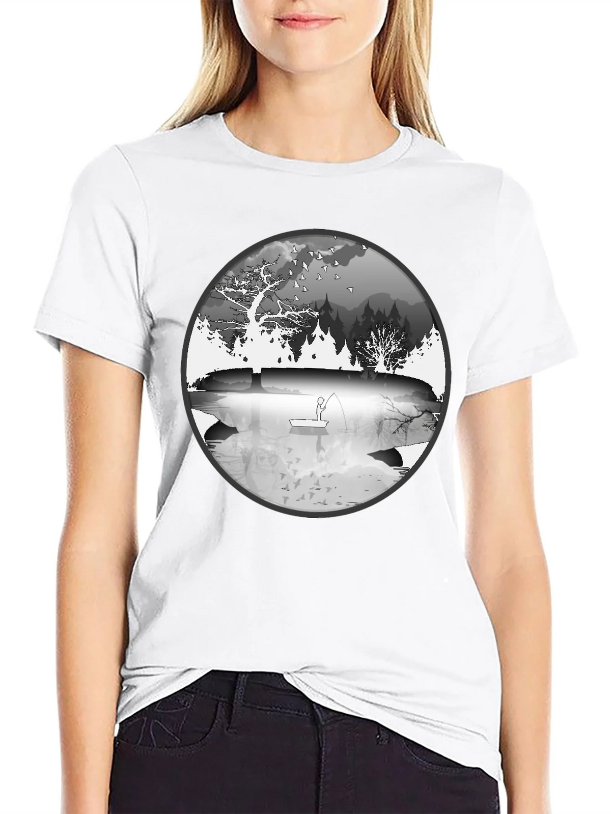Nature Fisherman Graphic Tee - Classic Black product image 8
