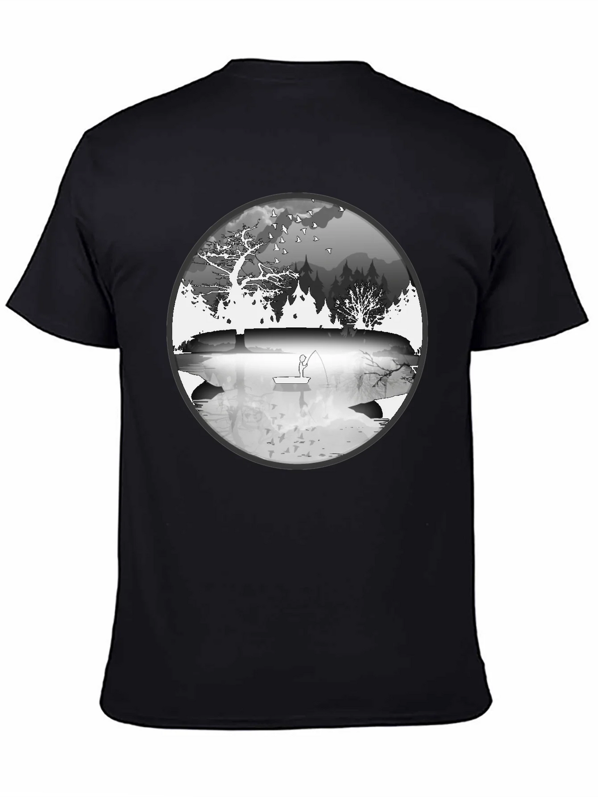Nature Fisherman Graphic Tee - Classic Black product image 4
