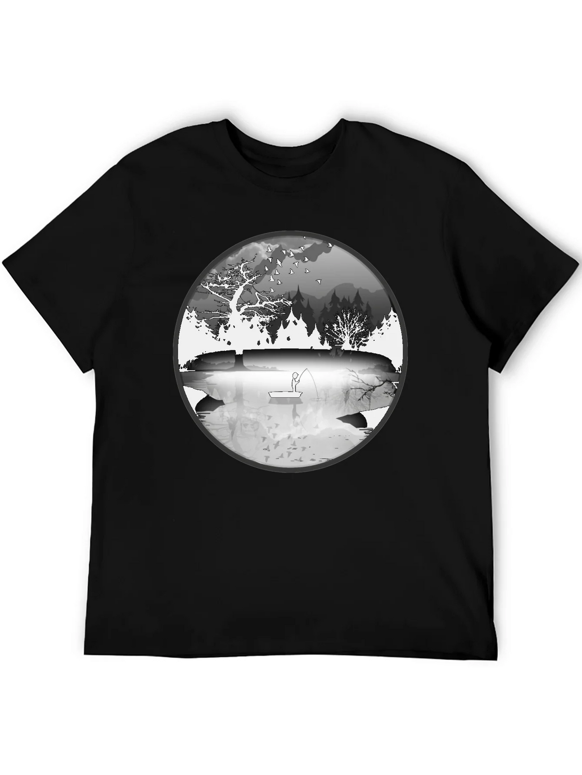 Nature Fisherman Graphic Tee - Classic Black product image 5