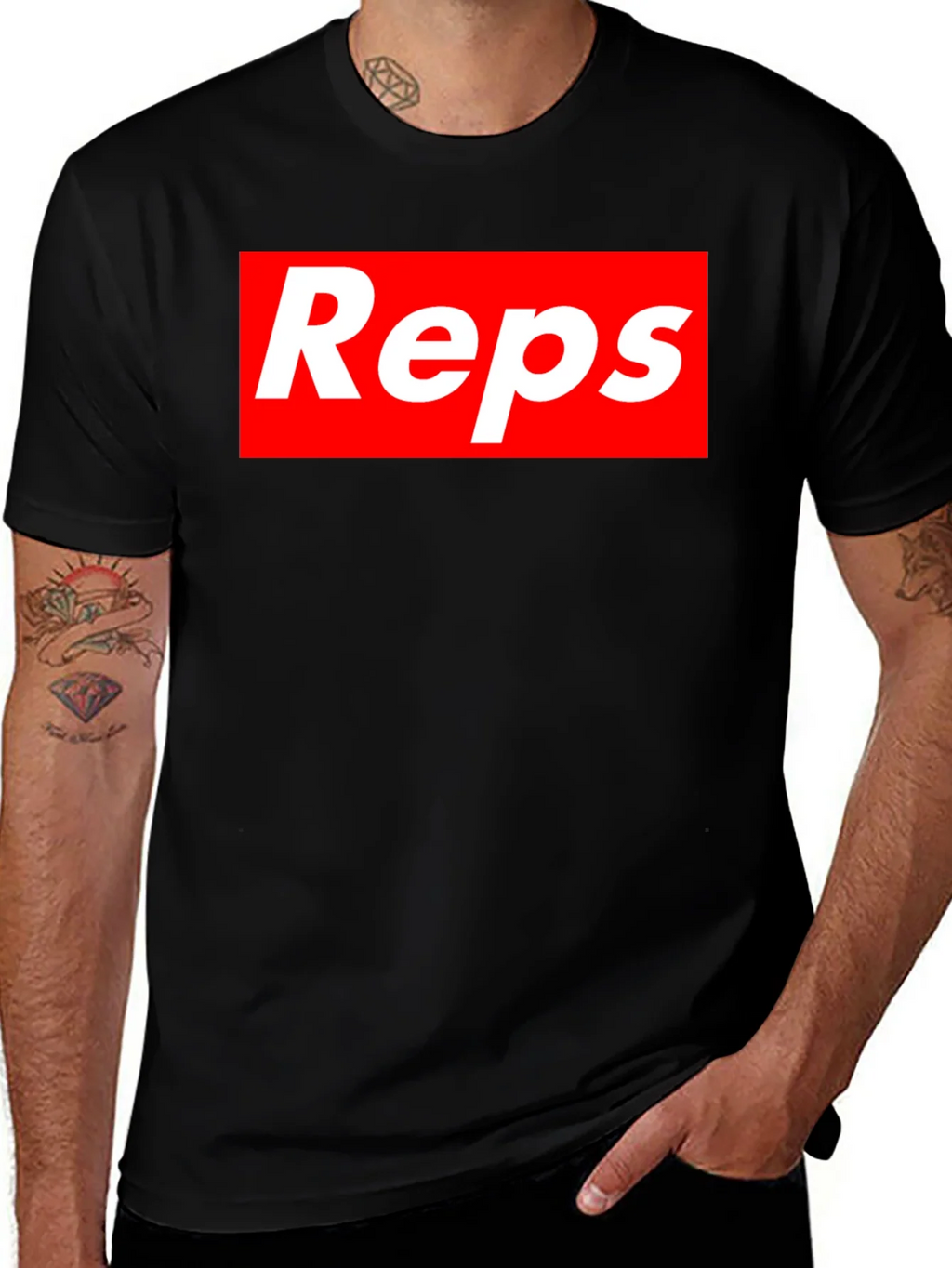 Reps Graphic Tee - Black Cotton Shirt product image 1