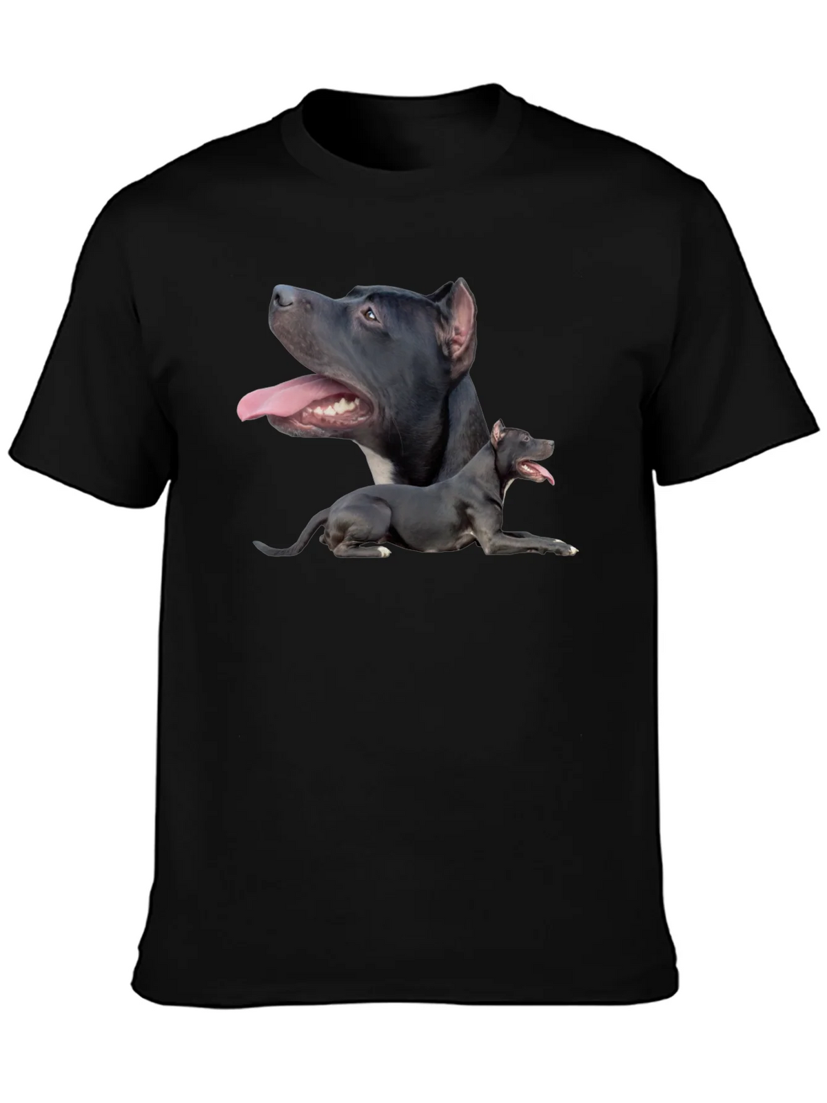 Pit Bull Dog Graphic Tee - Black Cotton T-Shirt product image 3