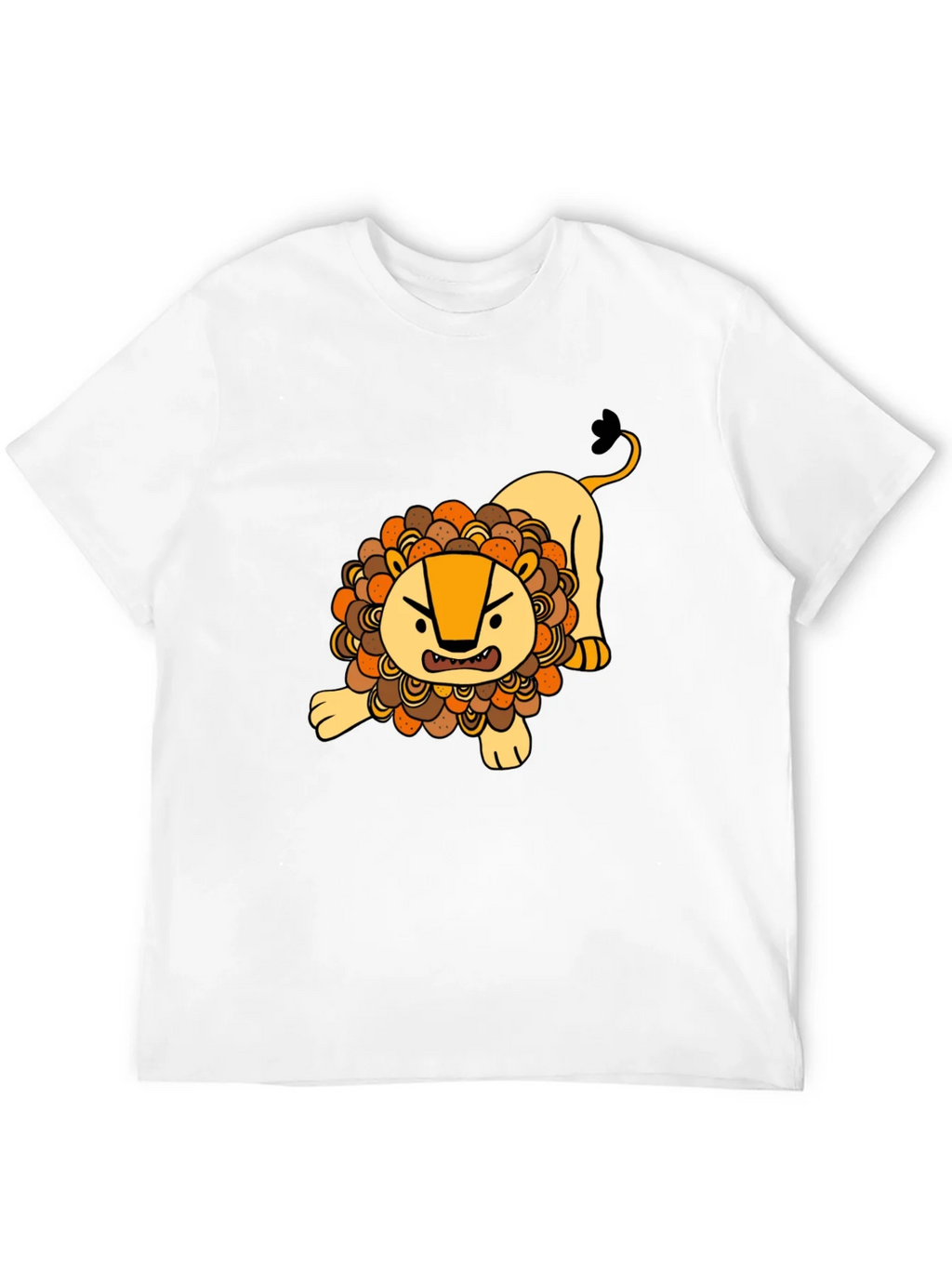 Cartoon Lion Graphic T-Shirt - Black product image 9