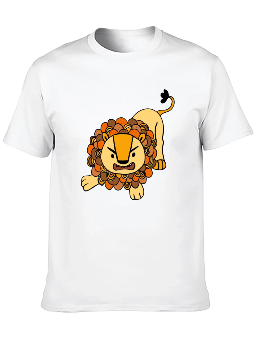 Cartoon Lion Graphic T-Shirt - Black product image 7