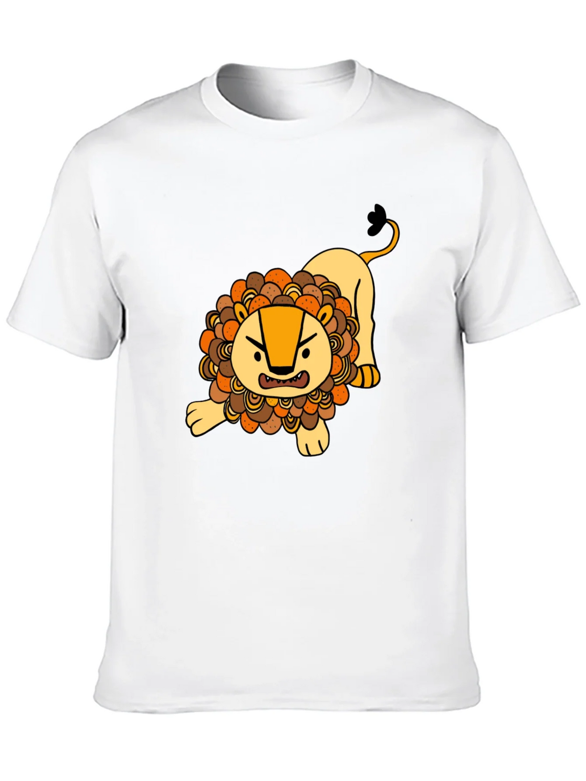Cartoon Lion Graphic T-Shirt - Black product image 7
