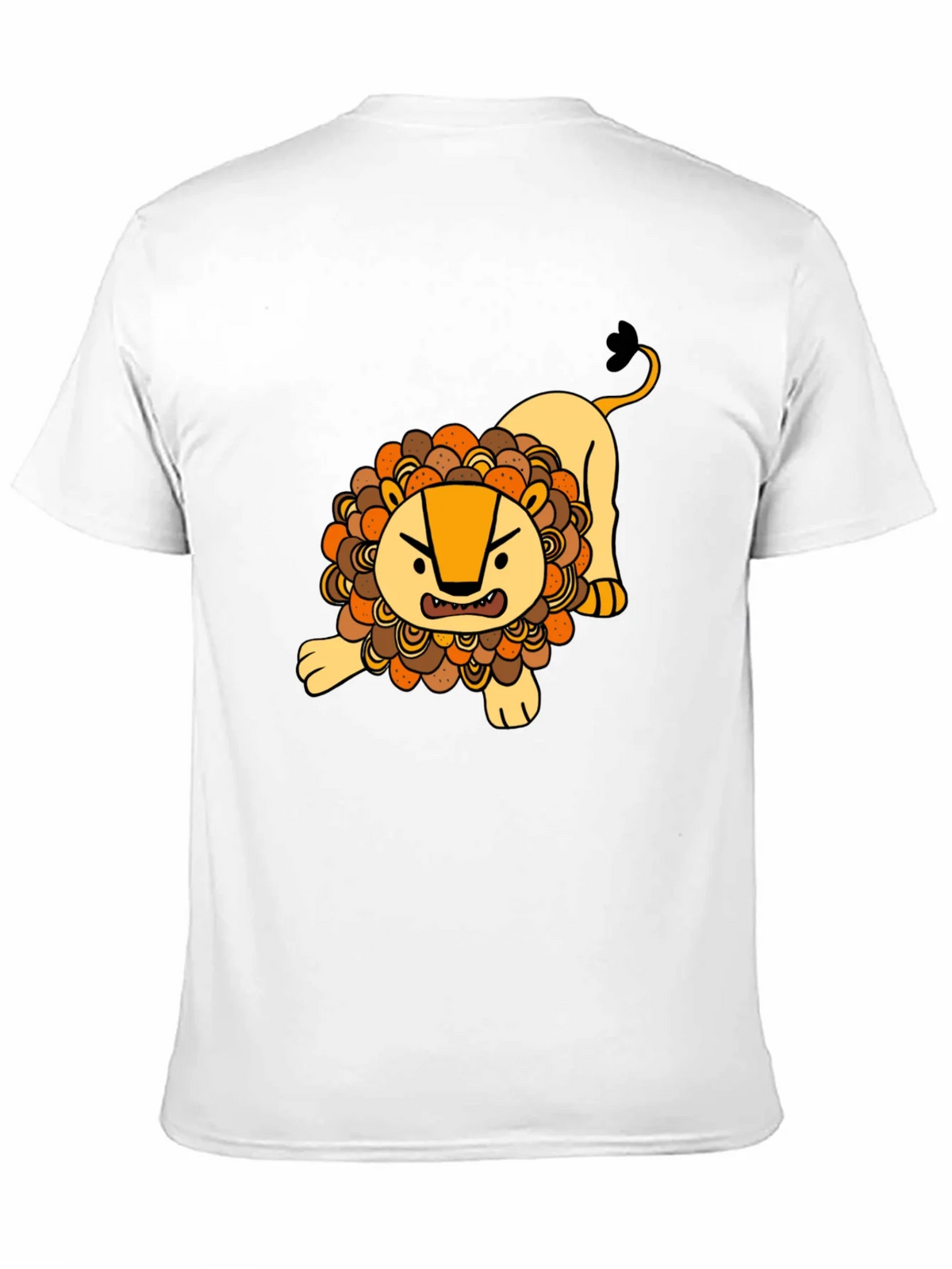 Cartoon Lion Graphic T-Shirt - Black product image 8