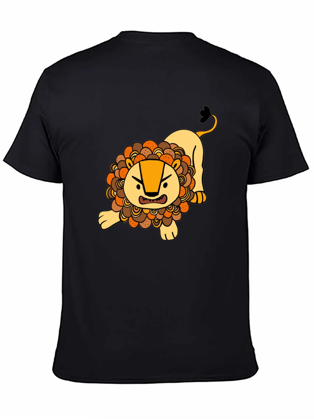 Cartoon Lion Graphic T-Shirt - Black product image 3