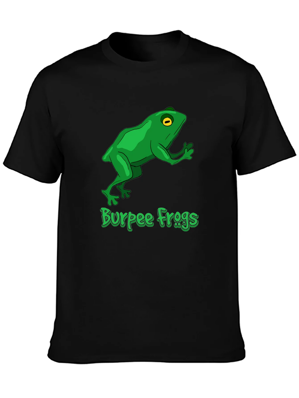 Burpee Frogs Graphic Tee - Black Cotton T-Shirt product image 3