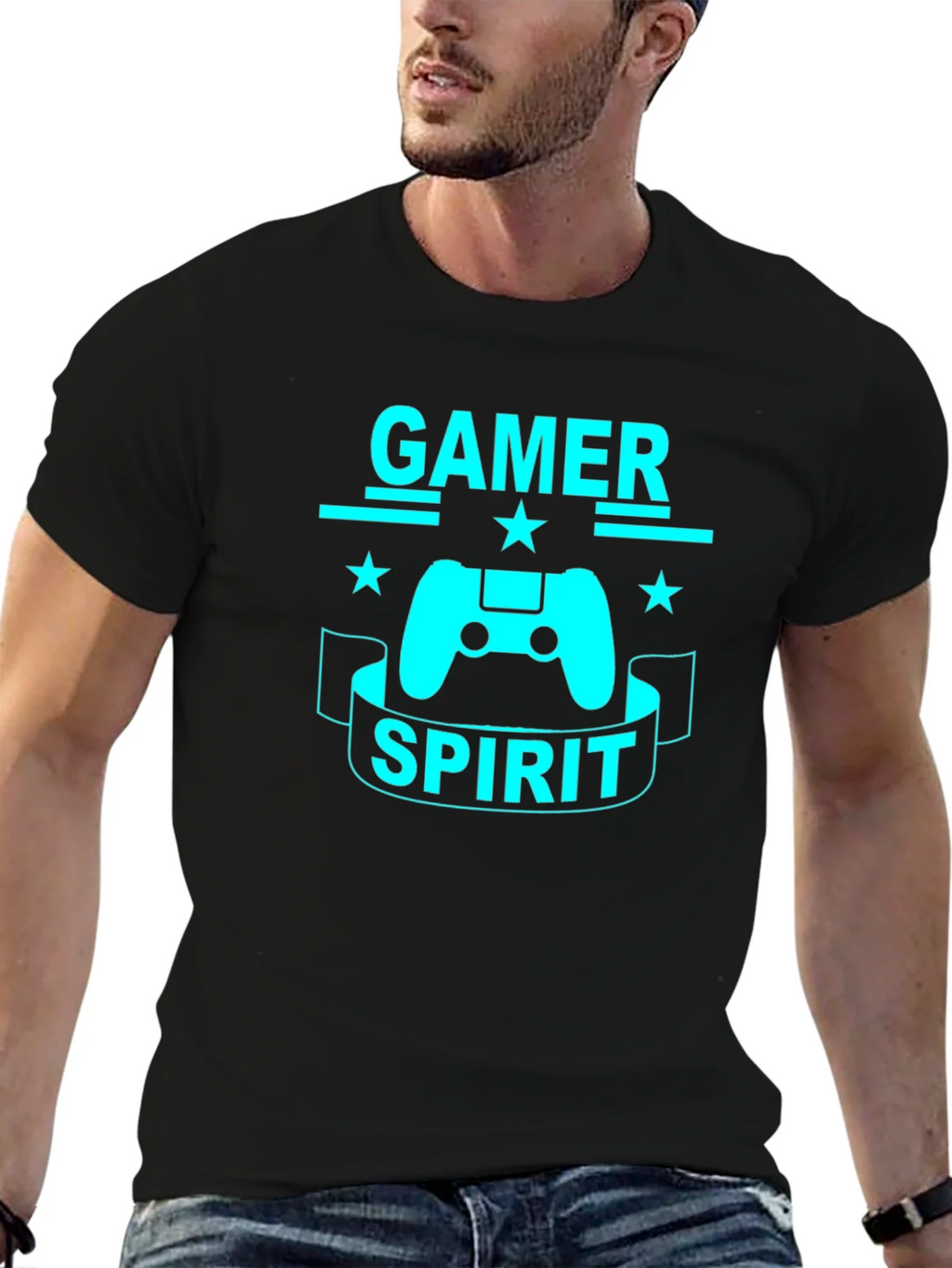 Gamer Spirit T-Shirt - Black Cotton Tee for Gaming product image 5