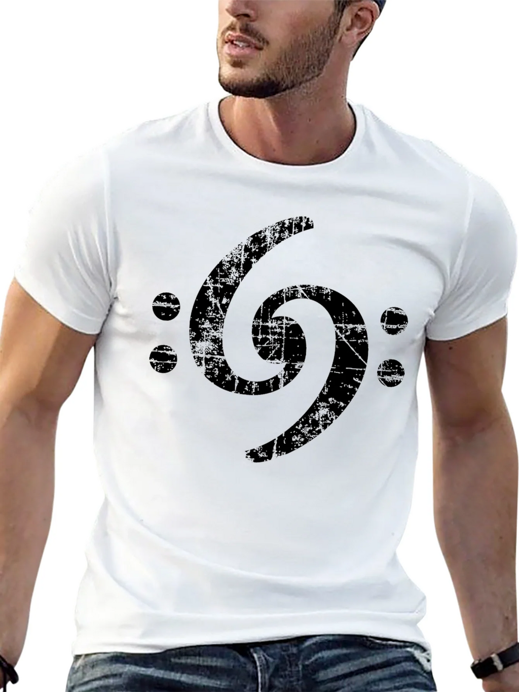 Bass Clef Symbol Graphic Tee - Black product image 12