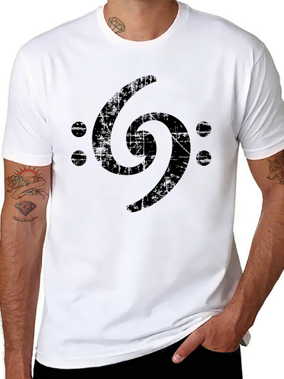 Bass Clef Symbol Graphic Tee - Black product image 7
