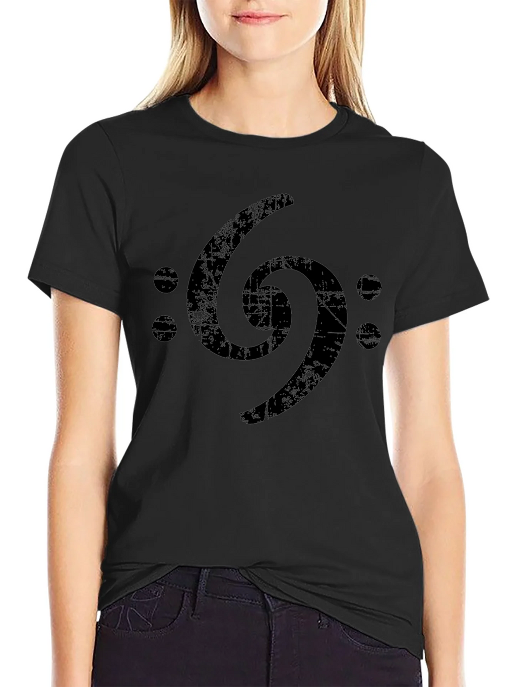 Bass Clef Symbol Graphic Tee - Black product image 2