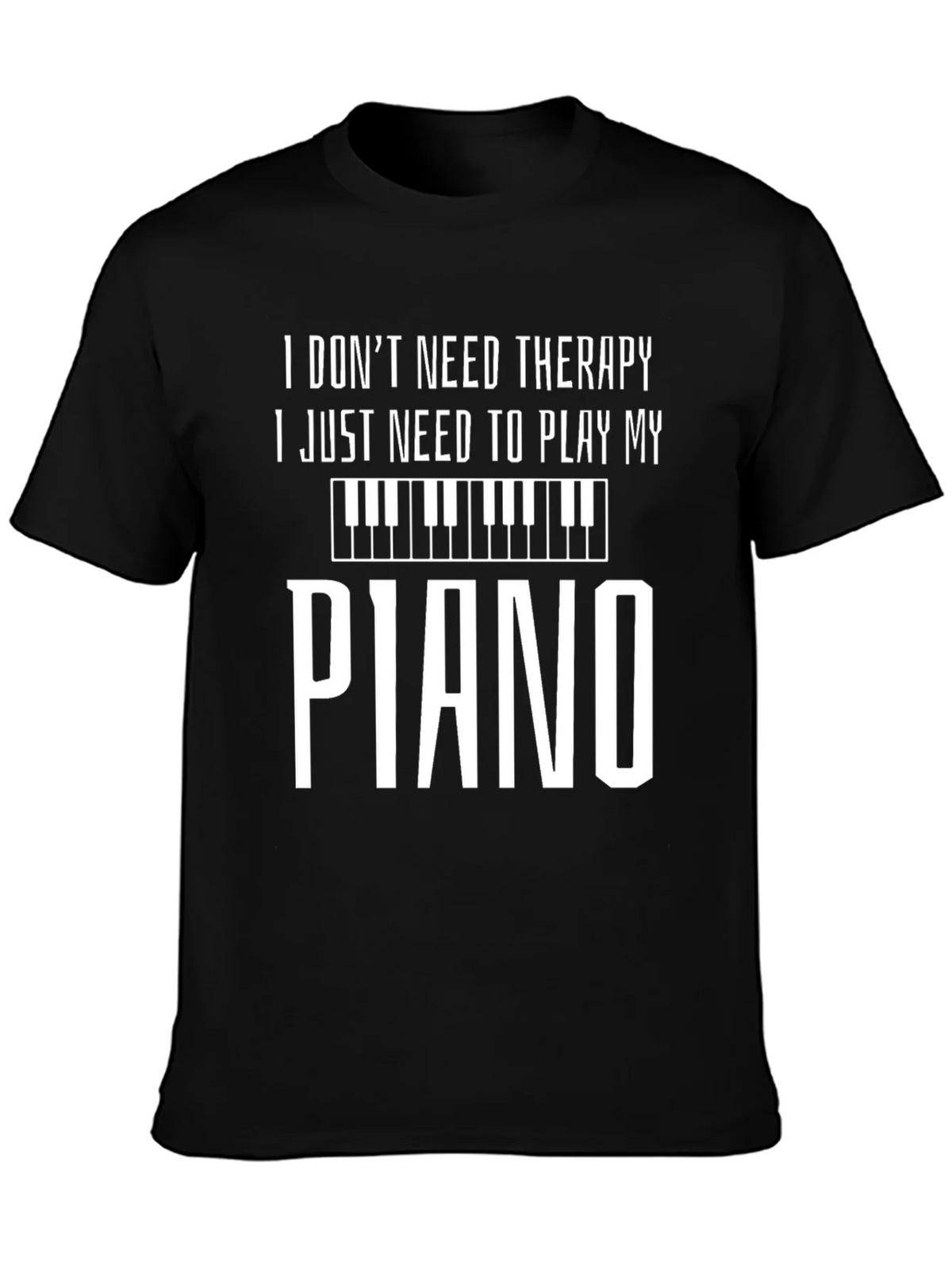 Piano Therapy Tee - Musicians Humor T-Shirt product image 3