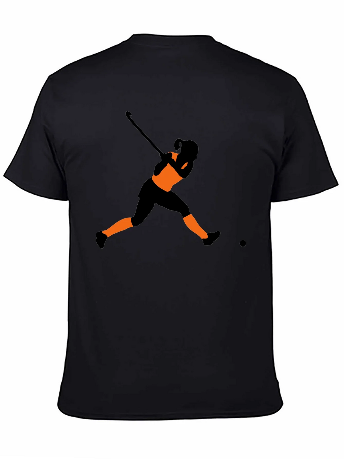 Hockey Player Silhouette Black T-Shirt product image 4