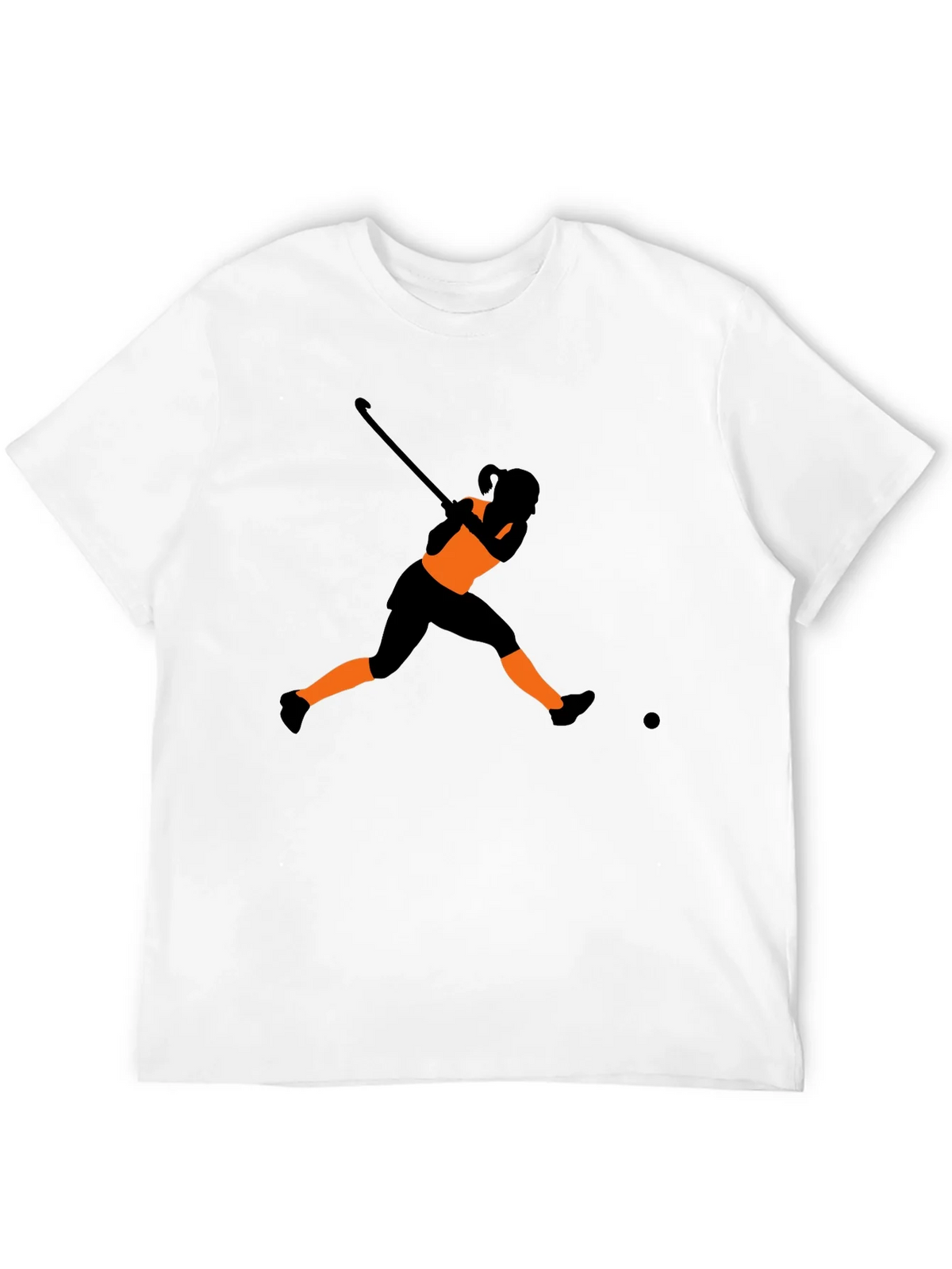 Hockey Player Silhouette Black T-Shirt product image 11