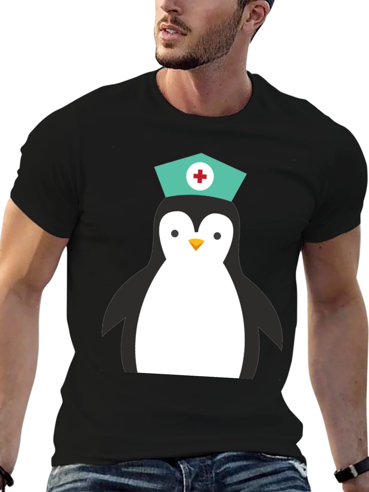 Nurse Penguin Graphic T-Shirt product image 6