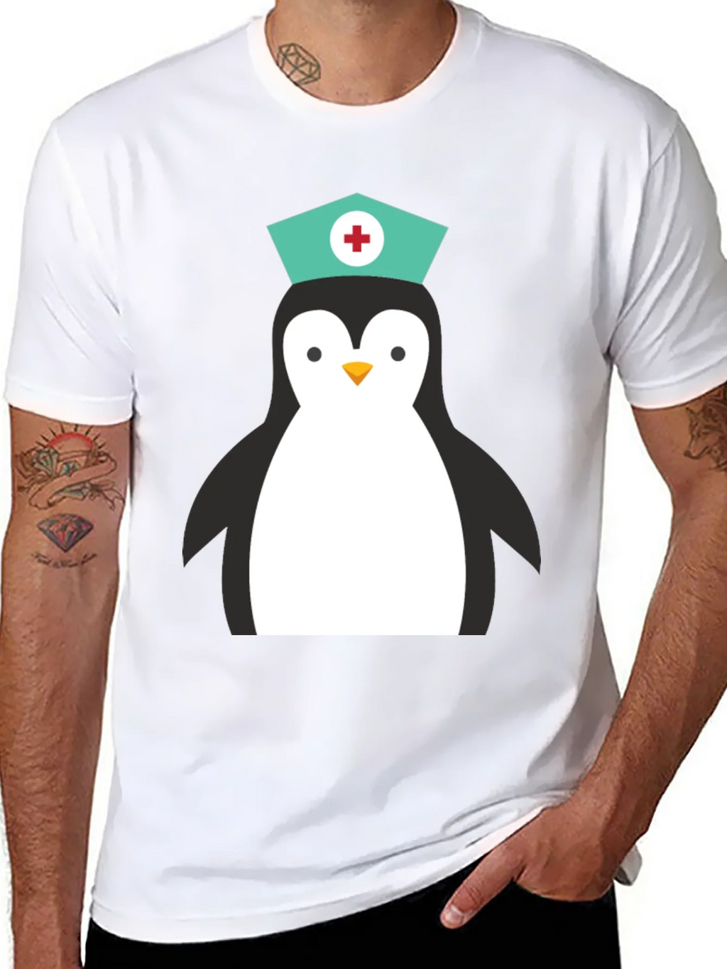 Nurse Penguin Graphic T-Shirt product image 7