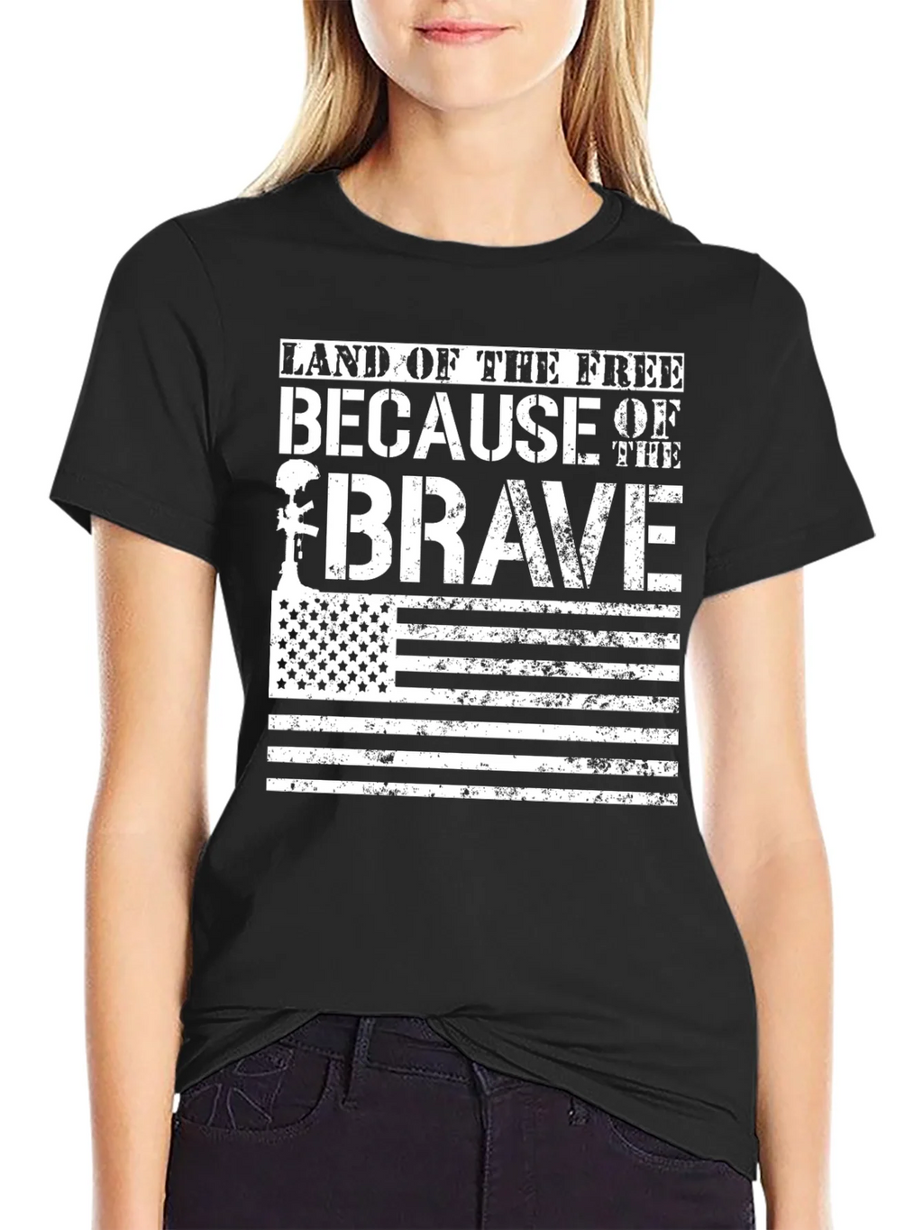 Land of the Free Brave T-Shirt USA Flag product image 2