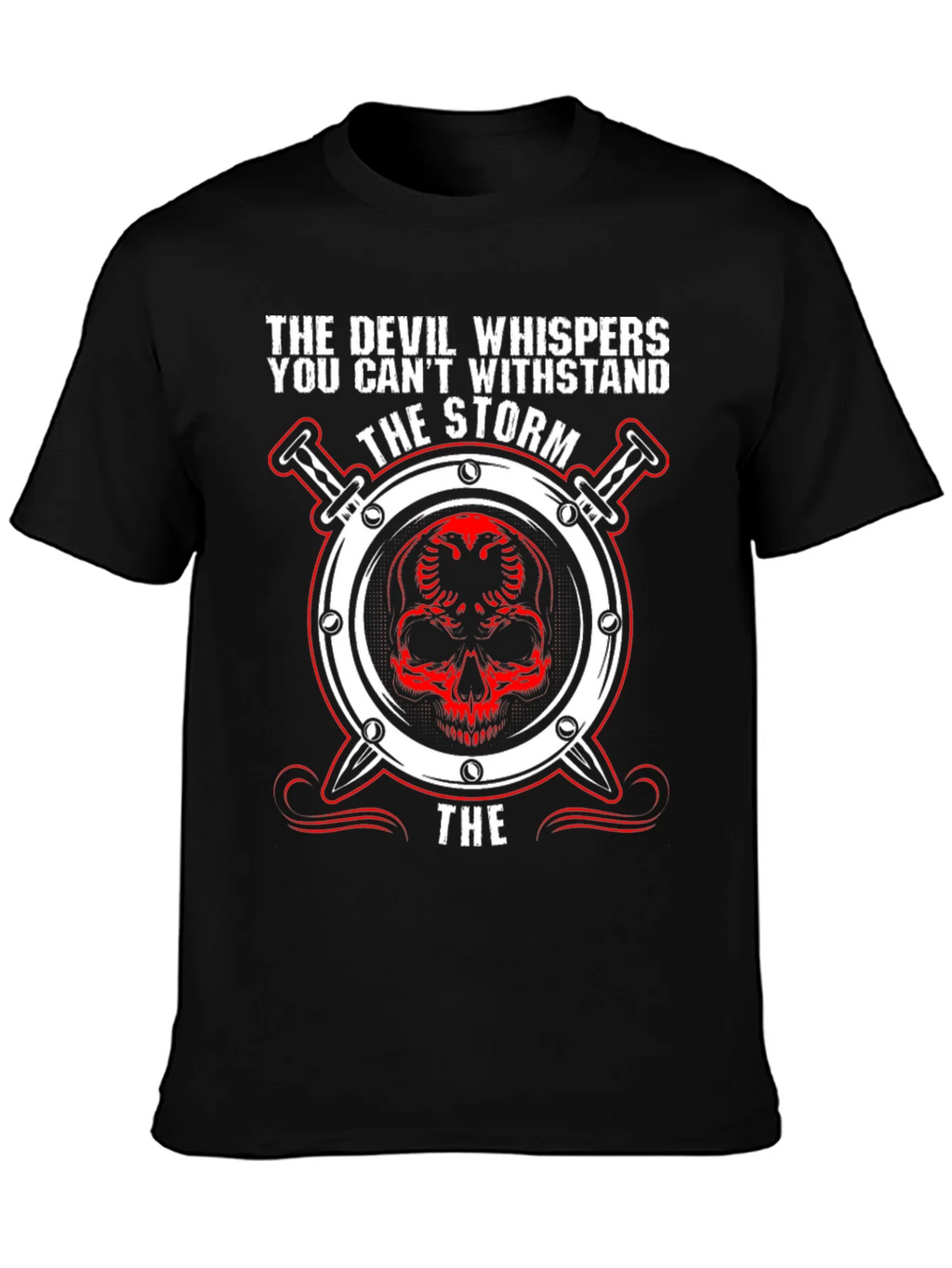 Devil Whispers the Storm Graphic T-Shirt product image 3