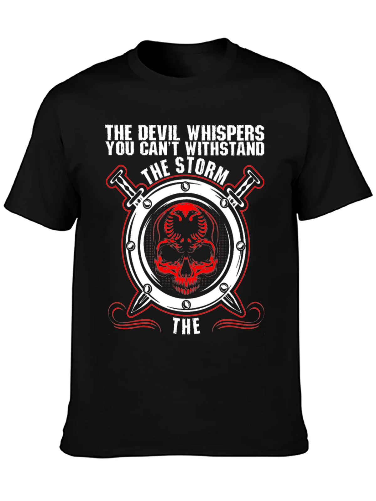 Devil Whispers the Storm Graphic T-Shirt product image 3