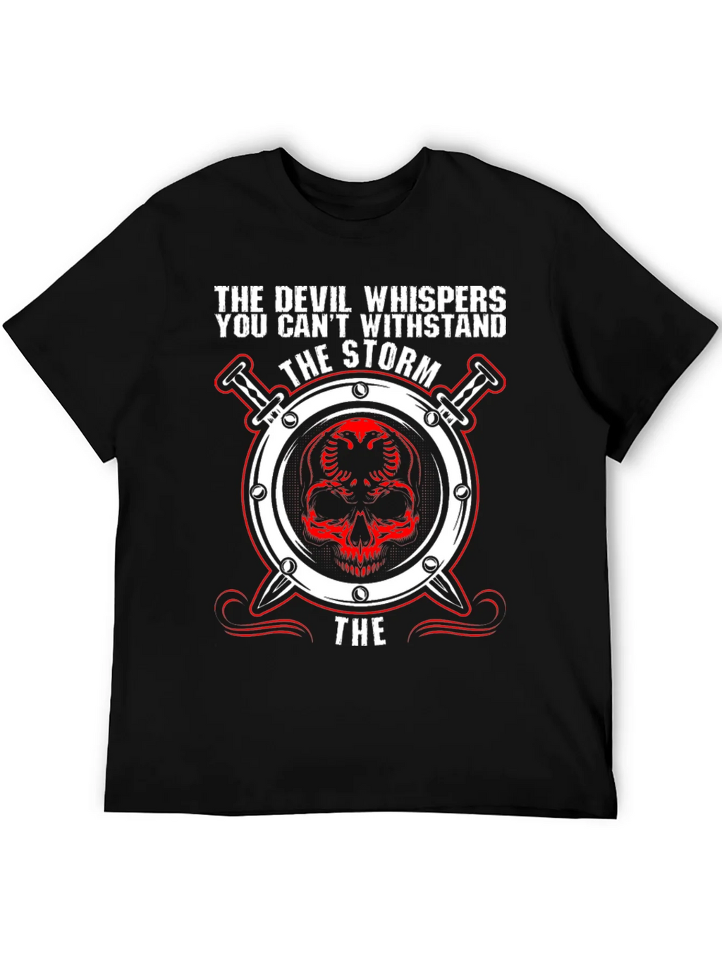 Devil Whispers the Storm Graphic T-Shirt product image 5