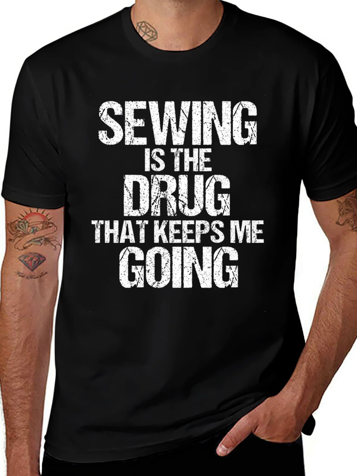 Sewing is the Drug T-Shirt Funny Hobby Craft Gift product image 1