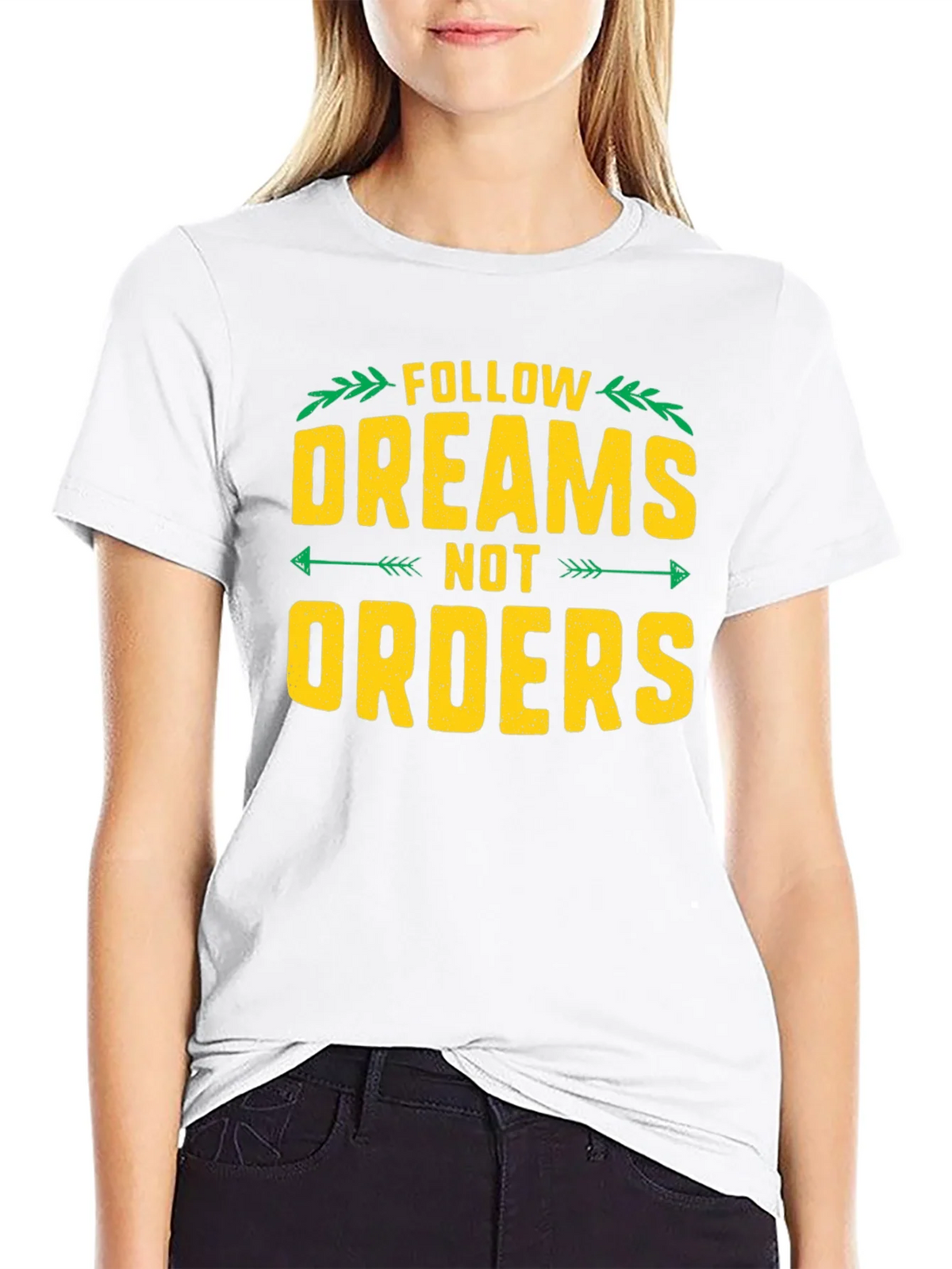 Follow Dreams Not Orders Graphic Tee - Black product image 8
