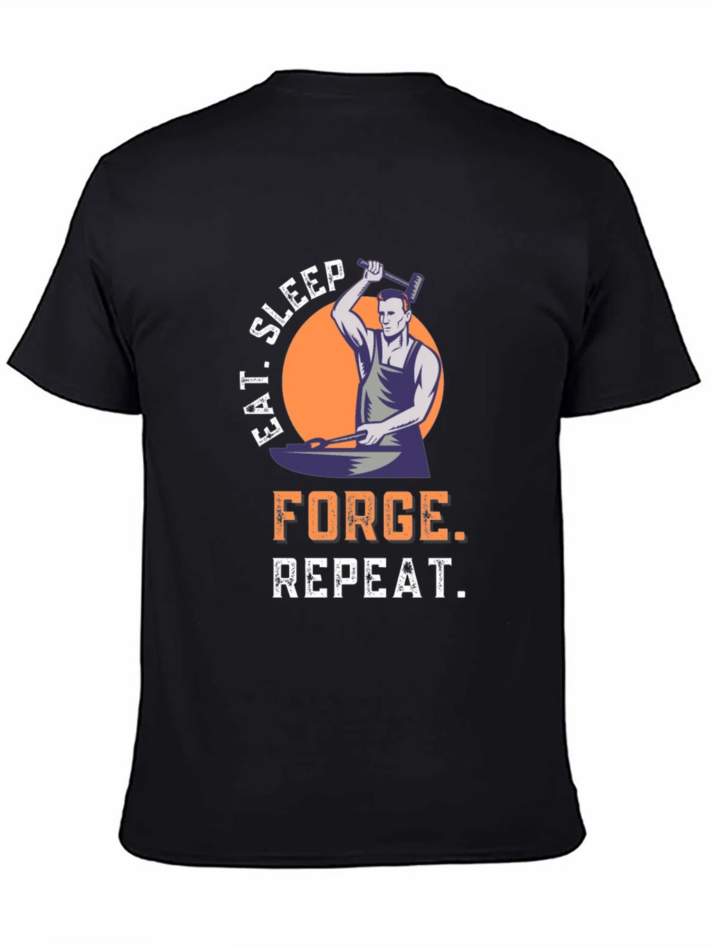 Eat Sleep Forge Repeat Black Graphic Tee product image 4