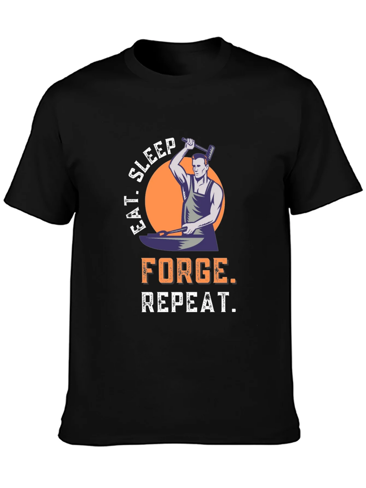 Eat Sleep Forge Repeat Black Graphic Tee product image 3