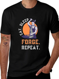 Eat Sleep Forge Repeat Black Graphic Tee product image 1