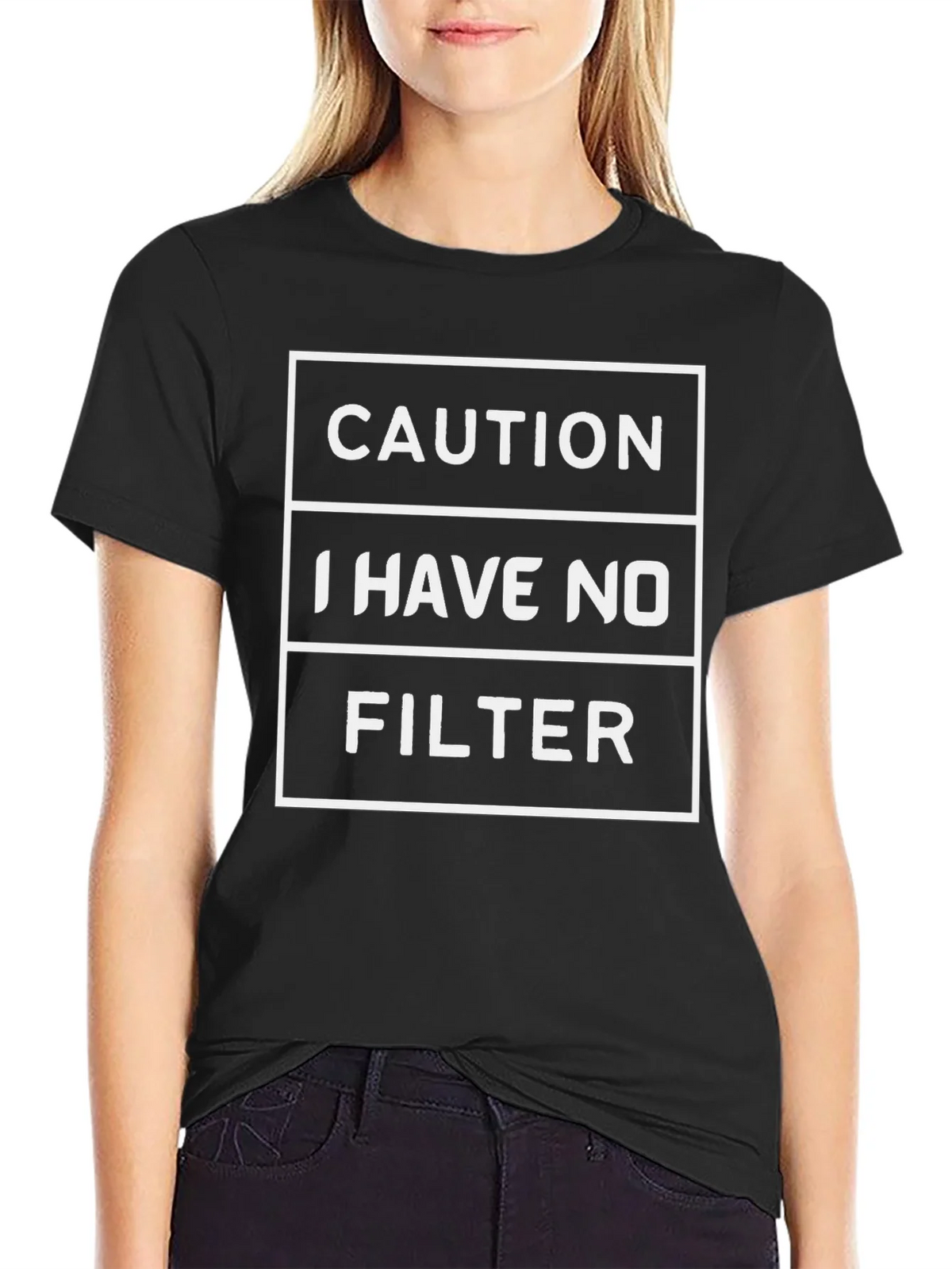 Caution: I Have No Filter Graphic Tee product image 2